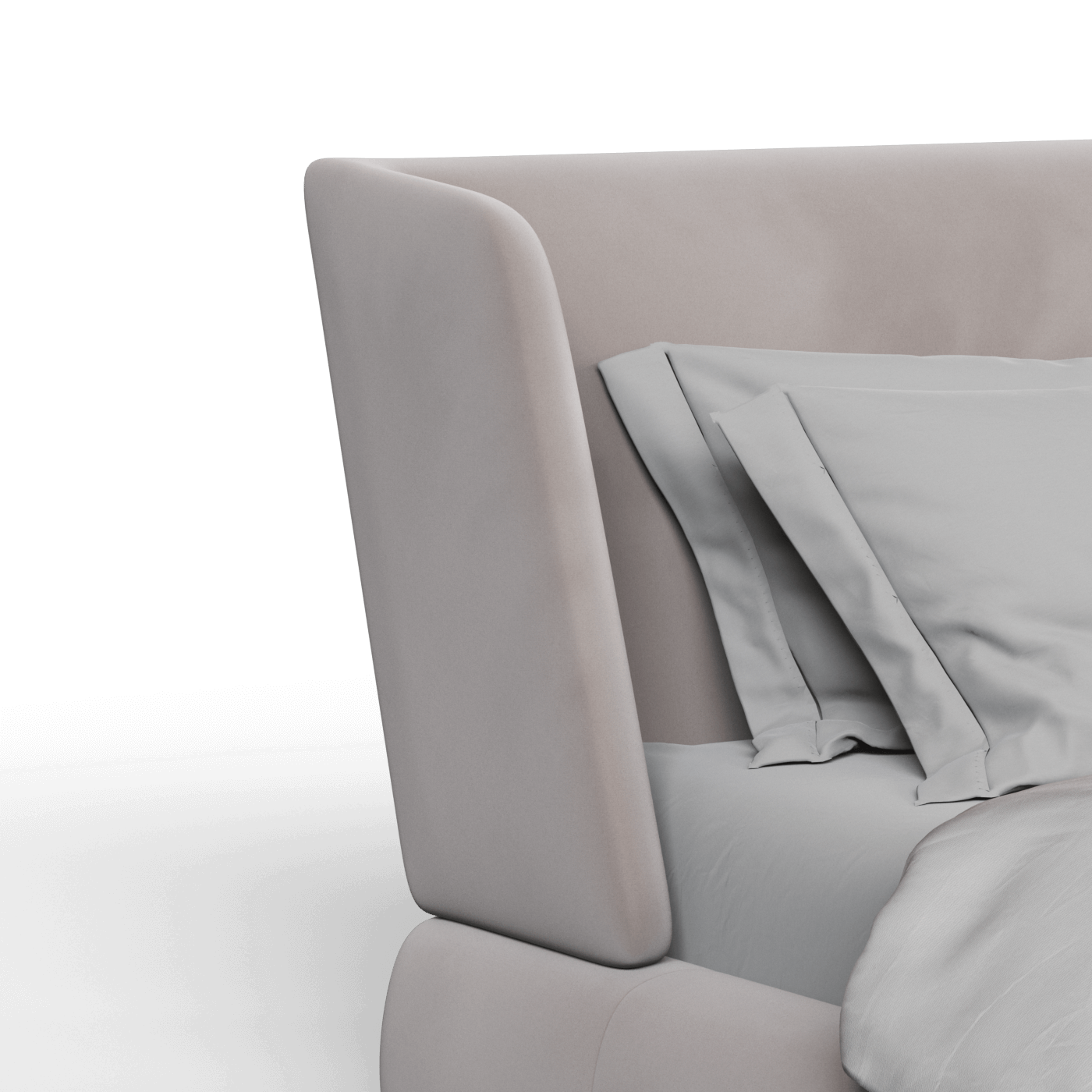 Valentina bed in Boucle Velvet Fabric