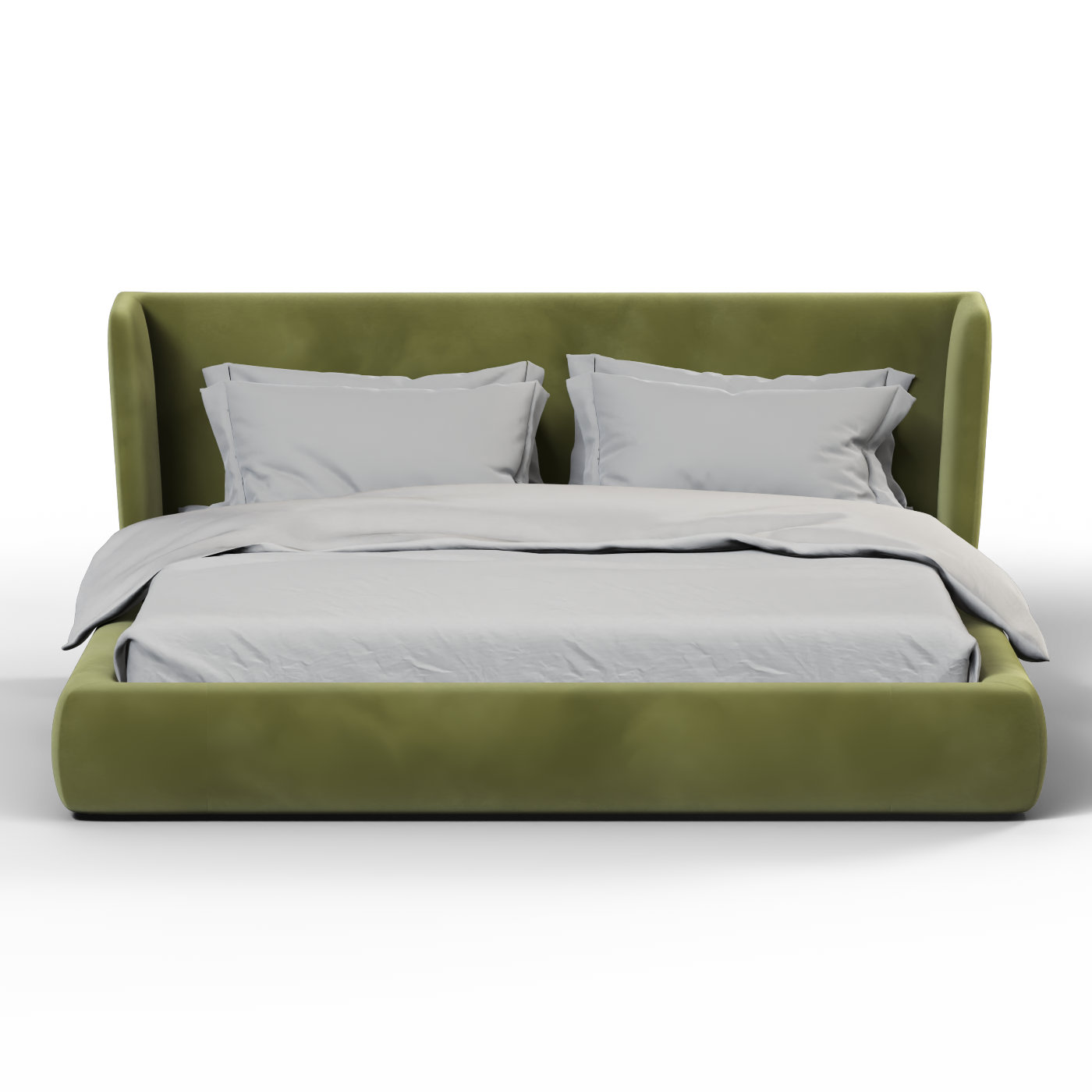 Valentina bed in Boucle Velvet Fabric