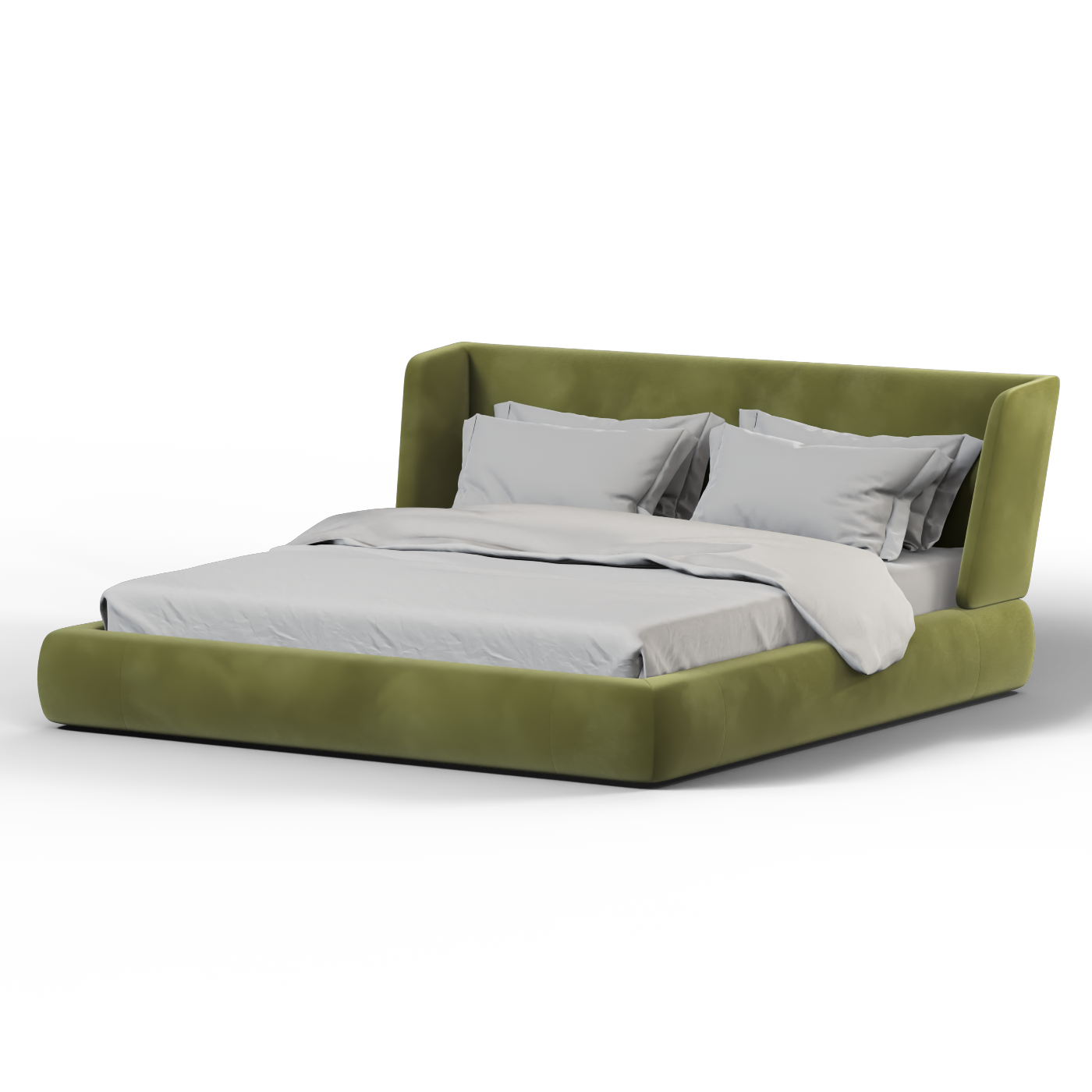 Valentina bed in Boucle Velvet Fabric