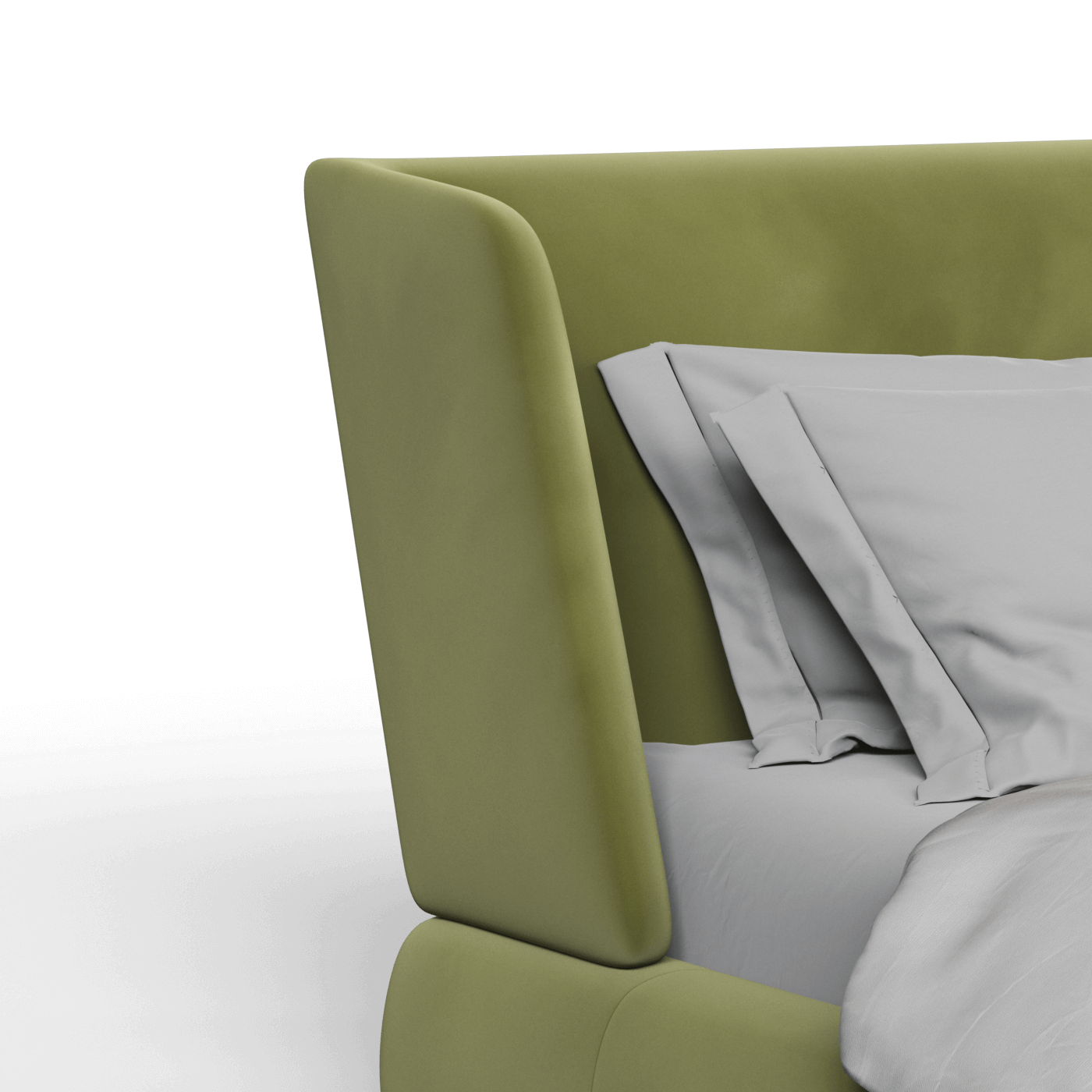 Valentina bed in Boucle Velvet Fabric