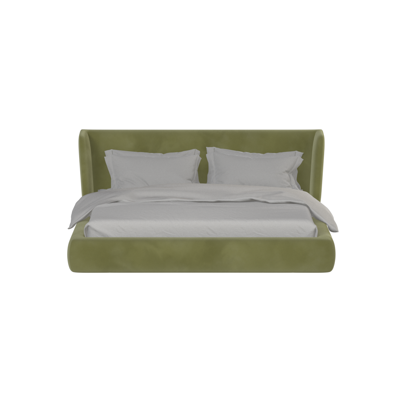 Valentina bed in Boucle Velvet Fabric