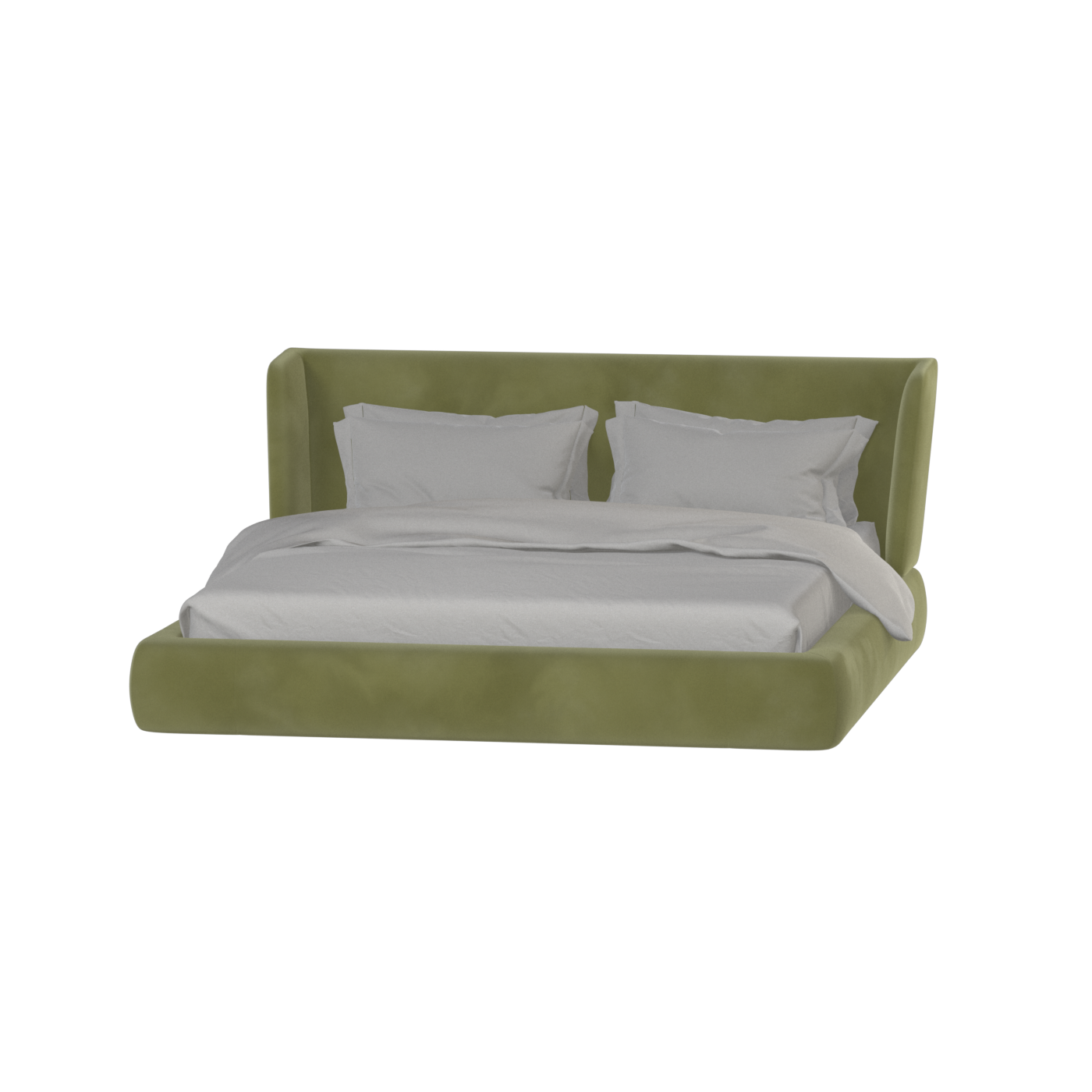 Valentina bed in Boucle Velvet Fabric