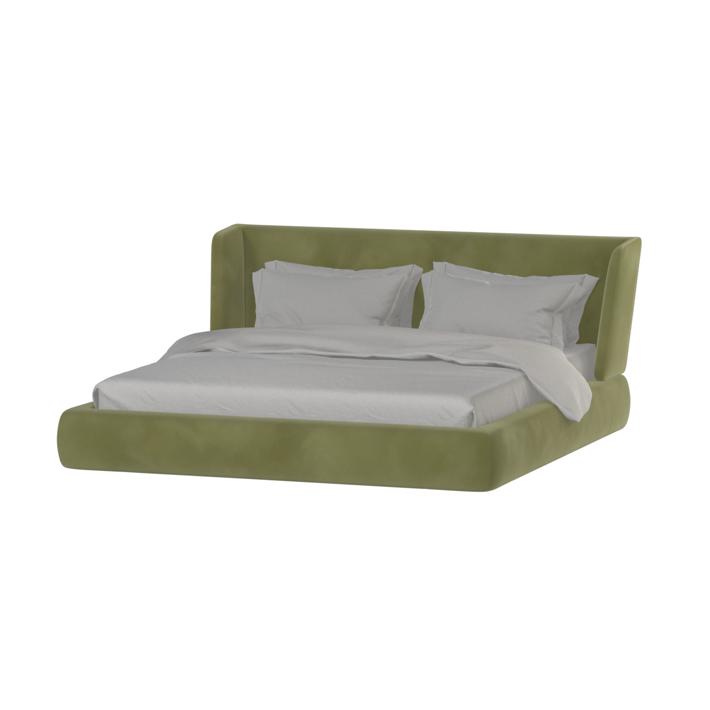 Valentina bed in Boucle Velvet Fabric