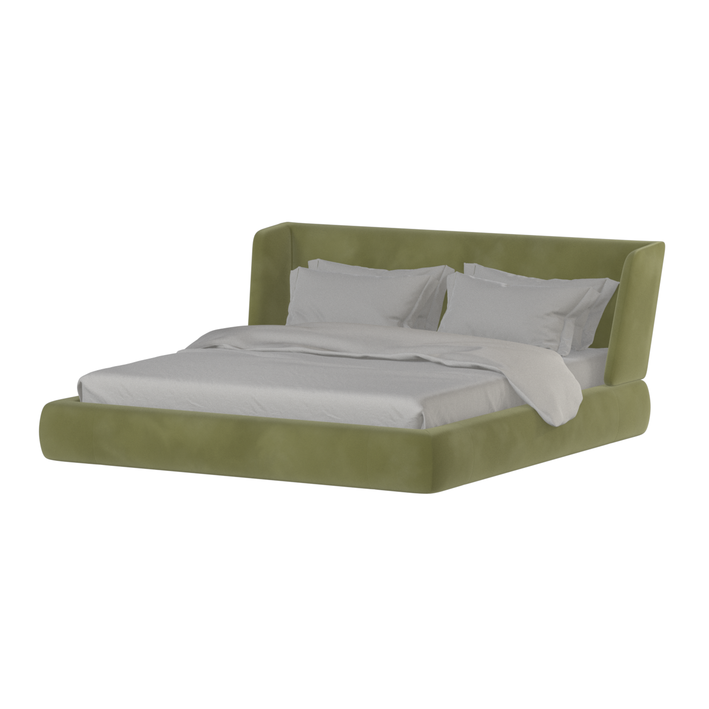 Valentina bed in Boucle Velvet Fabric