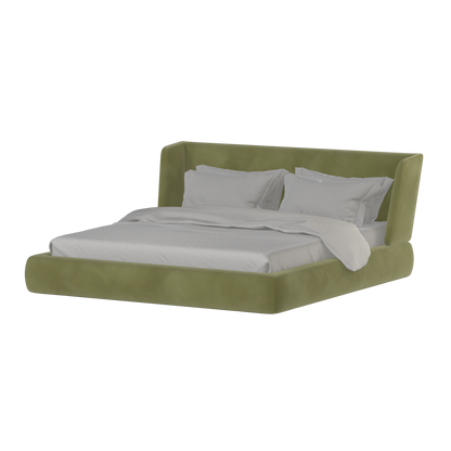 Valentina bed in Boucle Velvet Fabric
