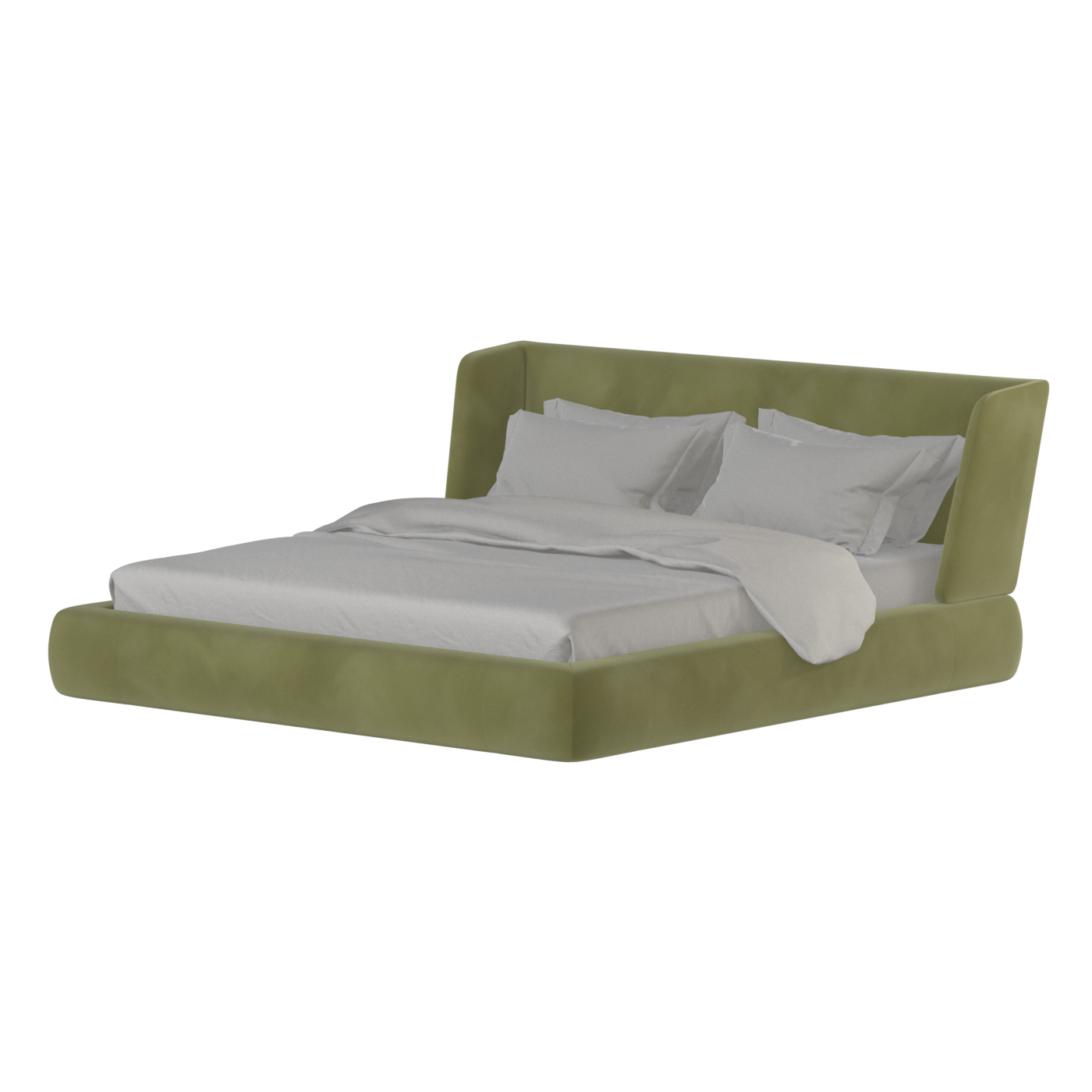 Valentina bed in Boucle Velvet Fabric
