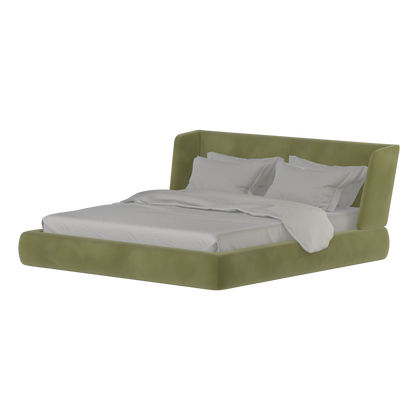 Valentina bed in Boucle Velvet Fabric