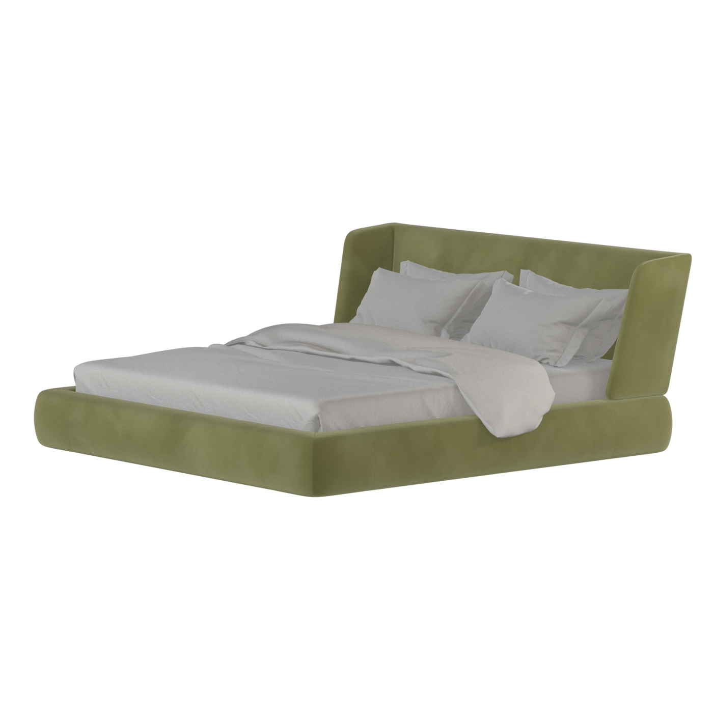 Valentina bed in Boucle Velvet Fabric