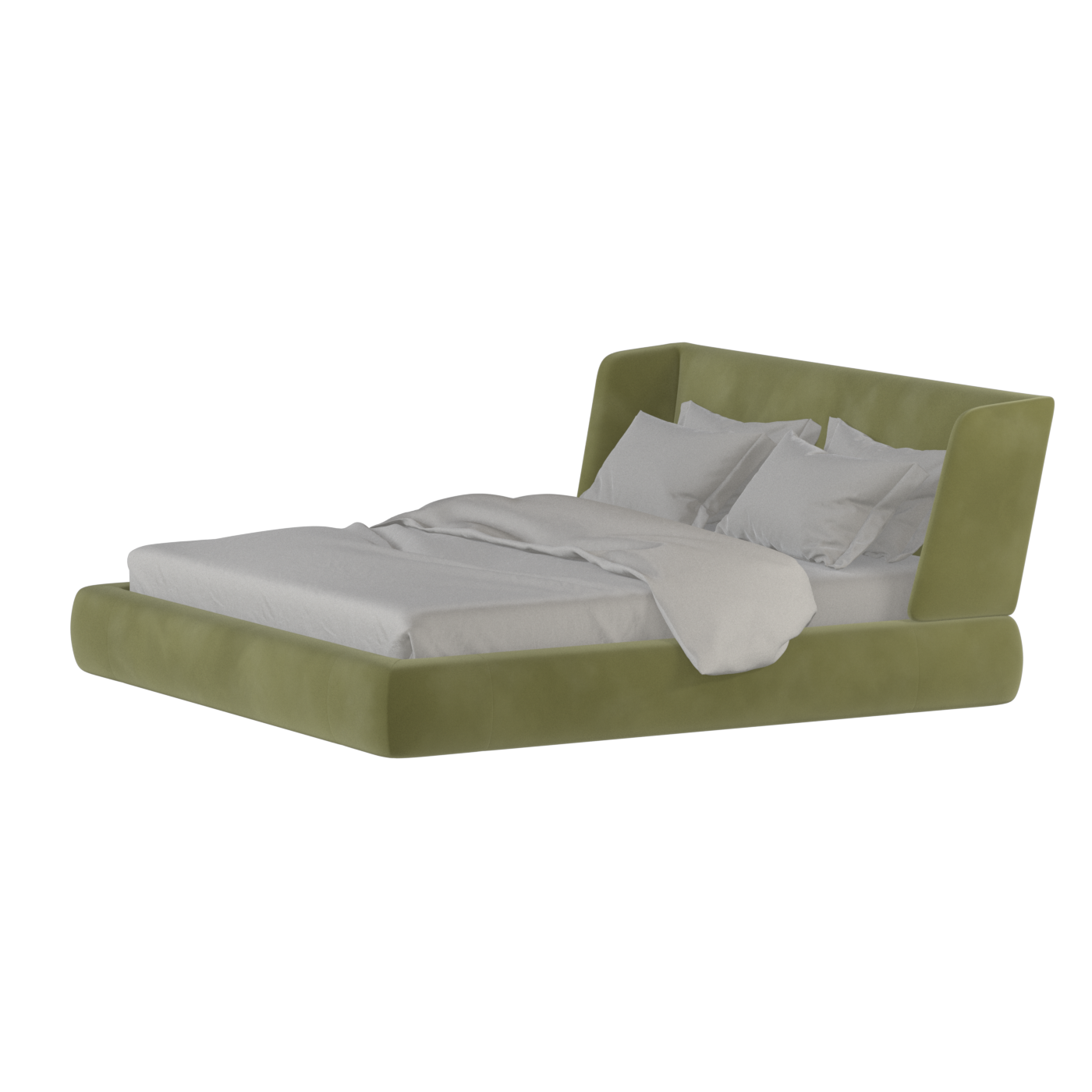Valentina bed in Boucle Velvet Fabric