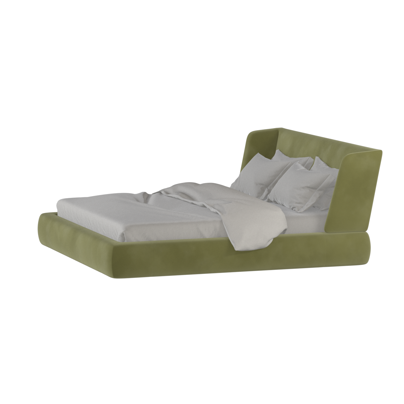 Valentina bed in Boucle Velvet Fabric