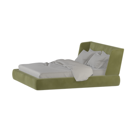 Valentina bed in Boucle Velvet Fabric