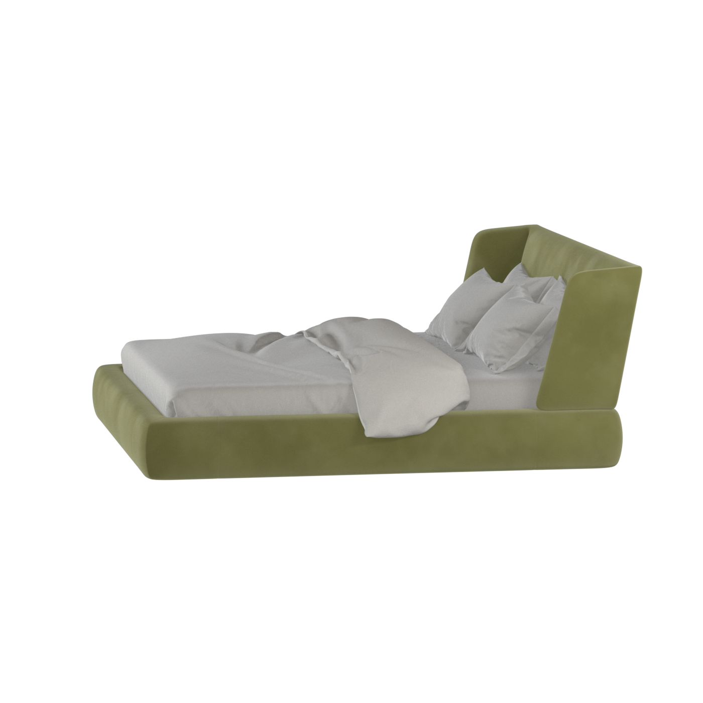 Valentina bed in Boucle Velvet Fabric