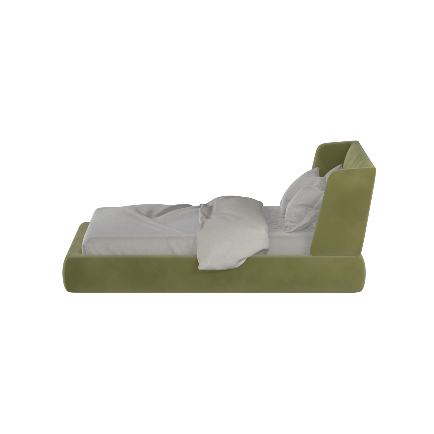 Valentina bed in Boucle Velvet Fabric