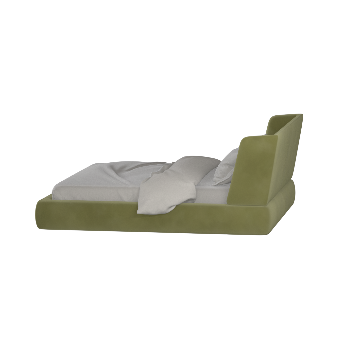 Valentina bed in Boucle Velvet Fabric