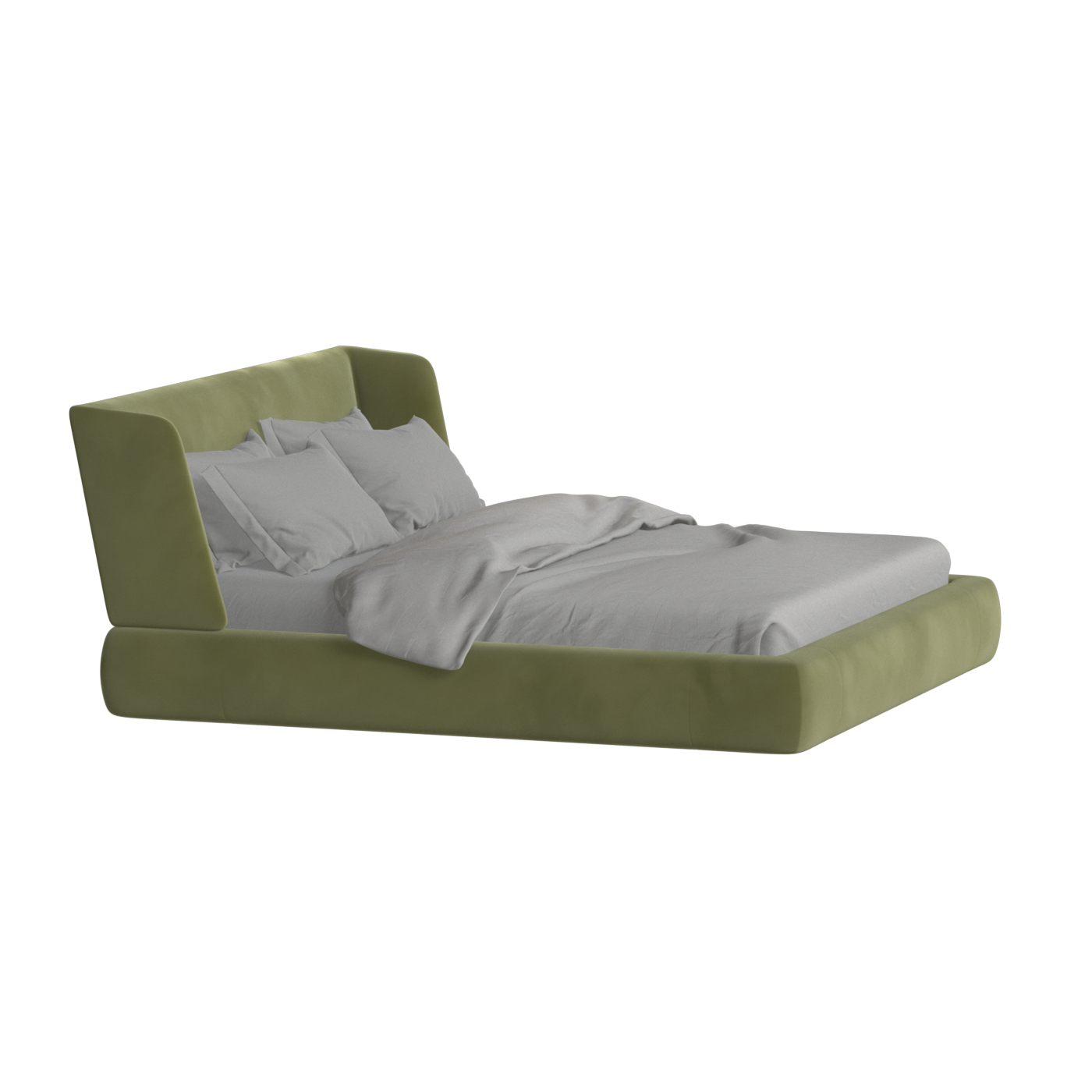Valentina bed in Boucle Velvet Fabric