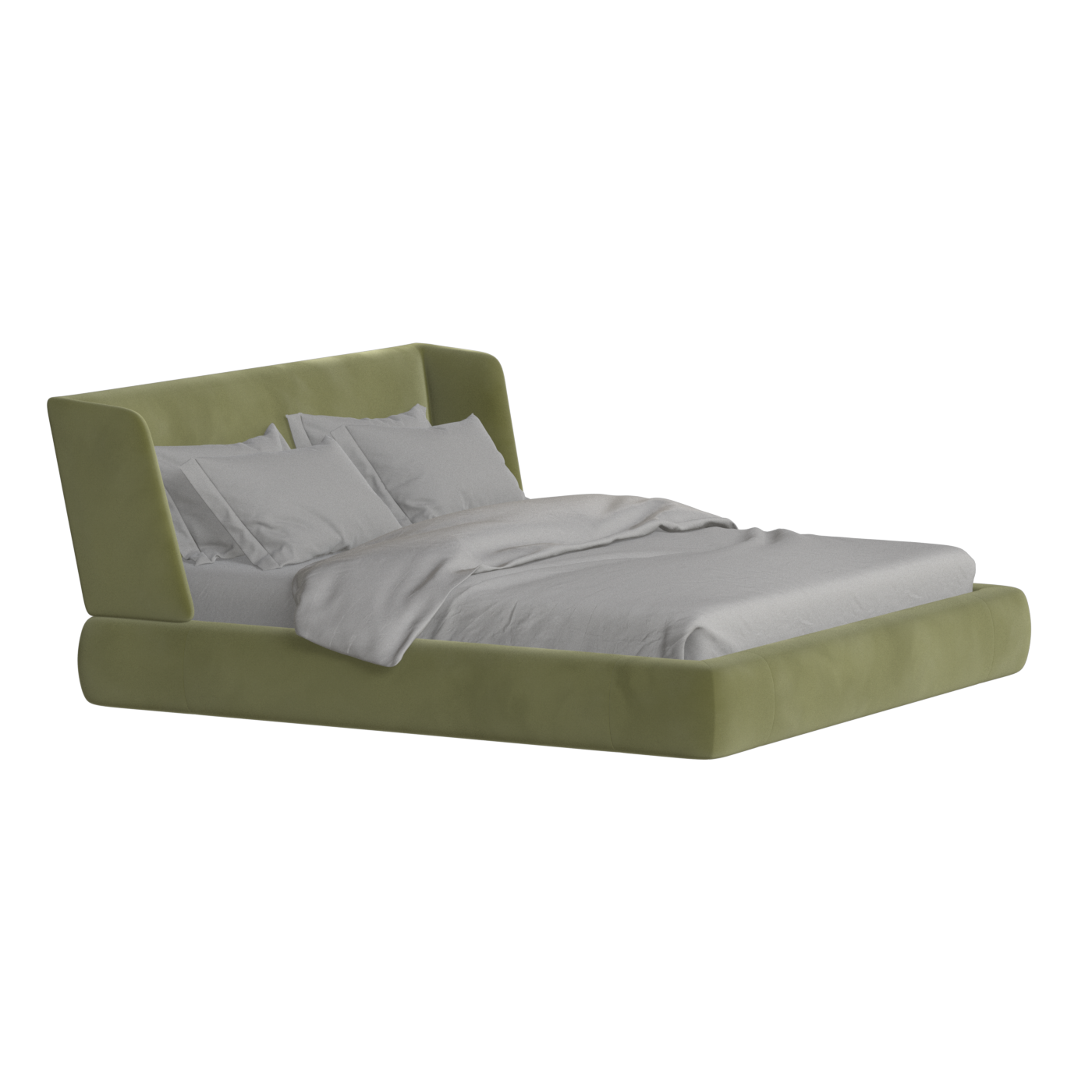 Valentina bed in Boucle Velvet Fabric
