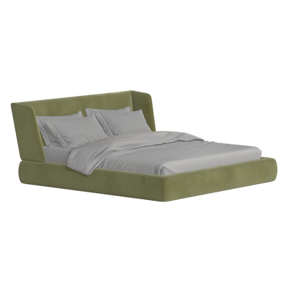 Valentina bed in Boucle Velvet Fabric