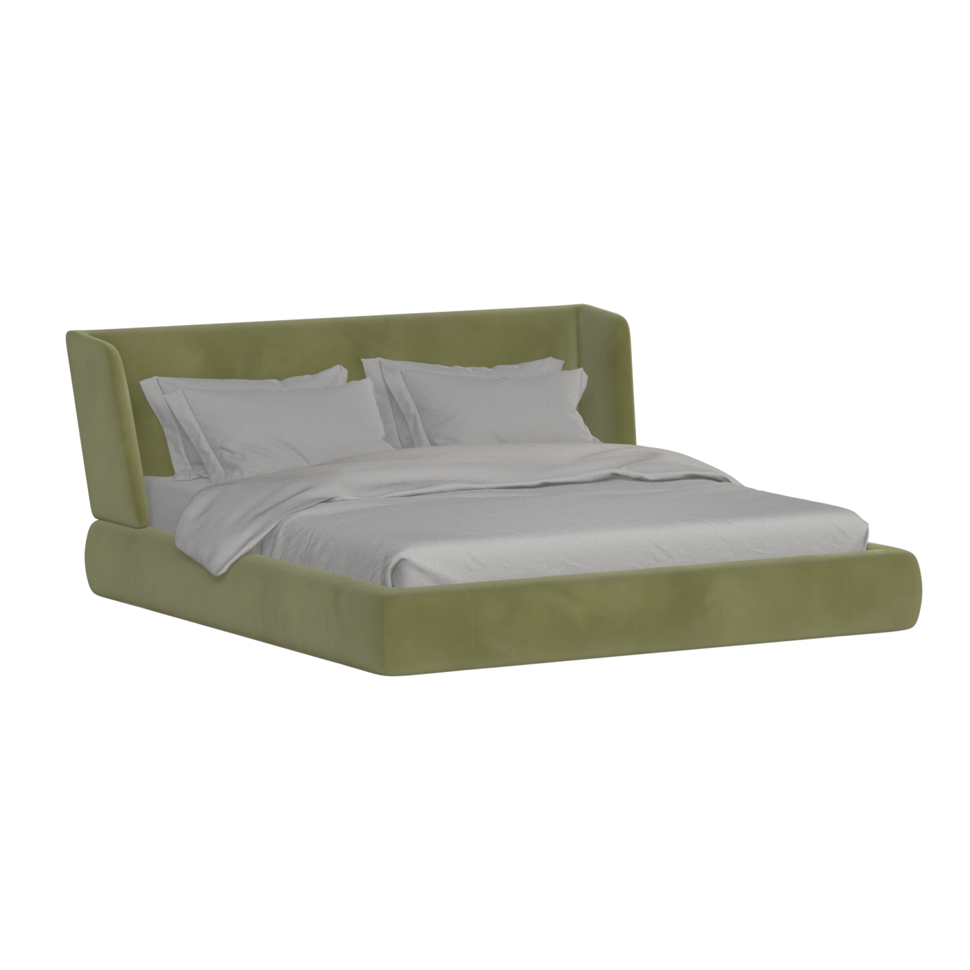 Valentina bed in Boucle Velvet Fabric