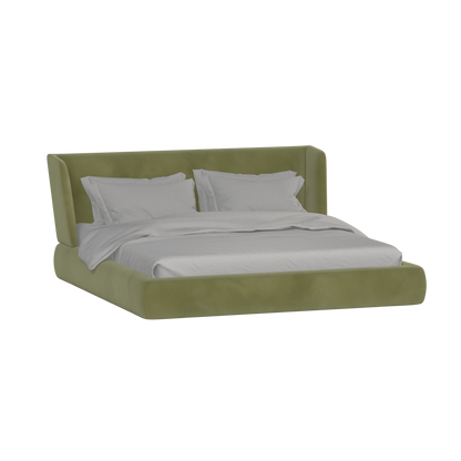 Valentina bed in Boucle Velvet Fabric