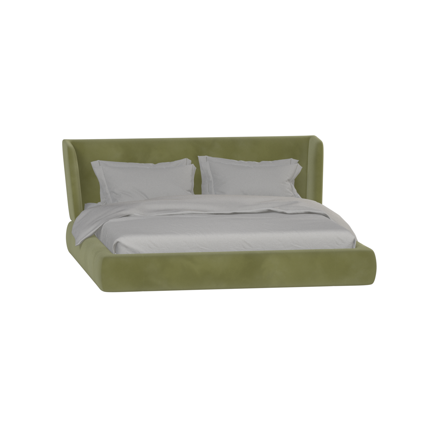 Valentina bed in Boucle Velvet Fabric